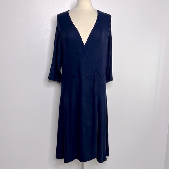 NWT Torrid women’s navy blue hacci wrap jersey knit dress size 4X - Picture 3 of 11
